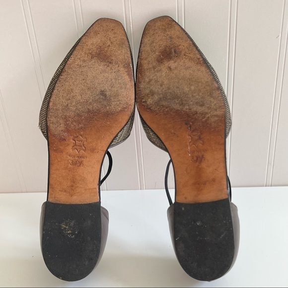 Giorgio Armani pointed toe flats T-strap Mary Jane IT 37 1/2 US 7 made in Italy - Picture 5 of 16
